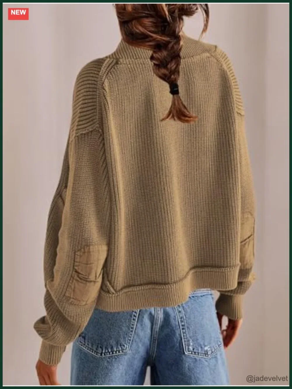 Womens Chunky Cable Knit Cardigan Open Front Long Sleeve Sweater - Picture 5 of 6